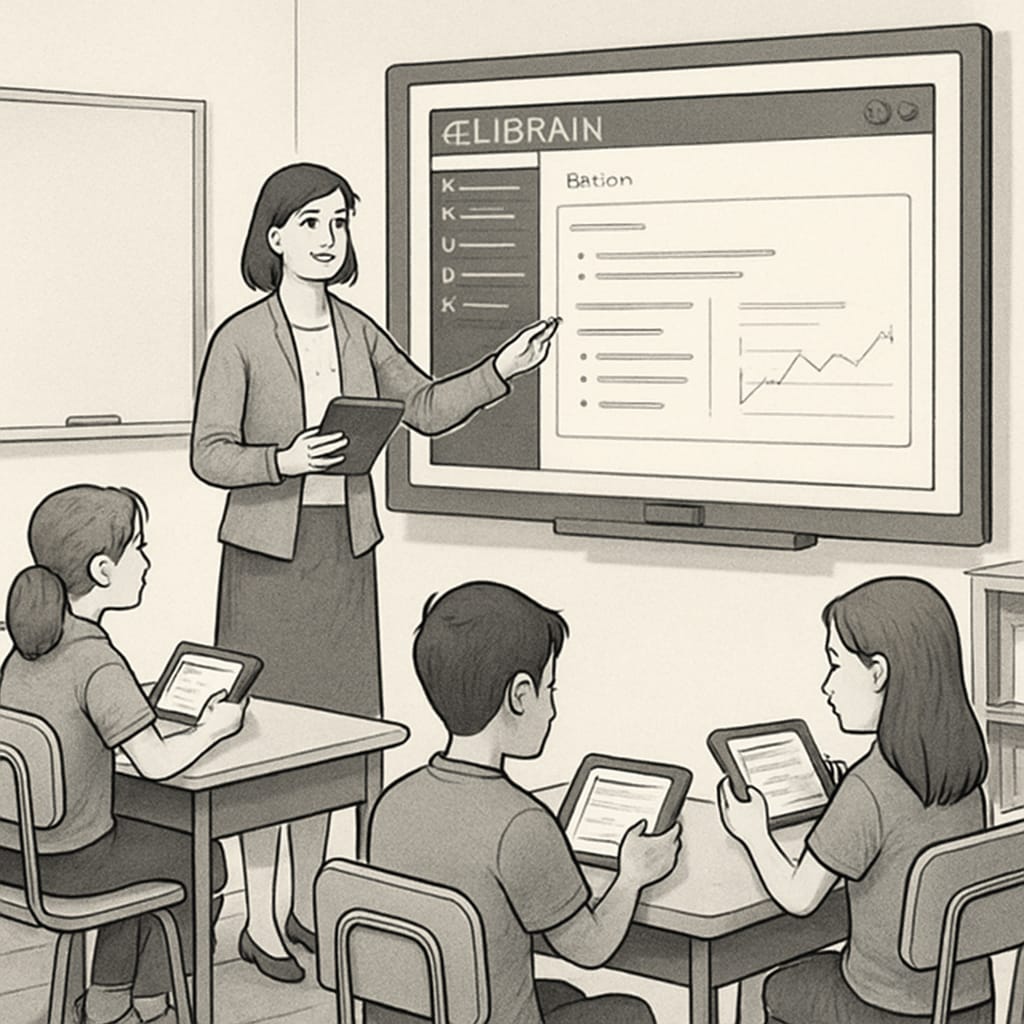 ELIBRAIN educational tools in classroom setting