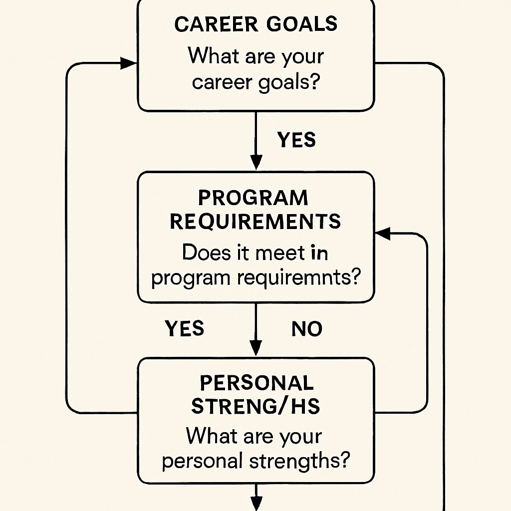 Decision flowchart for choosing between Calculus 2 and Linear Algebra