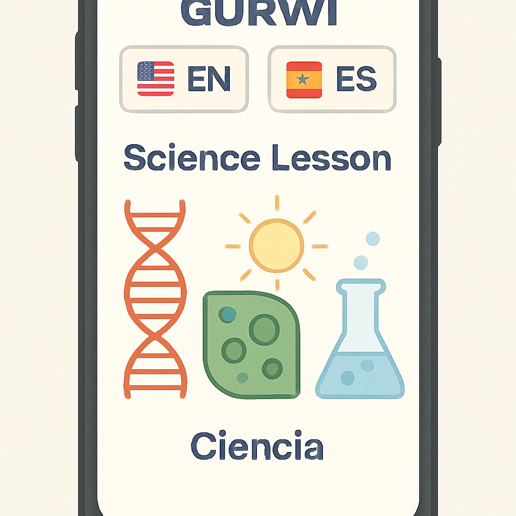 Interactive learning app with visual knowledge modules on mobile device