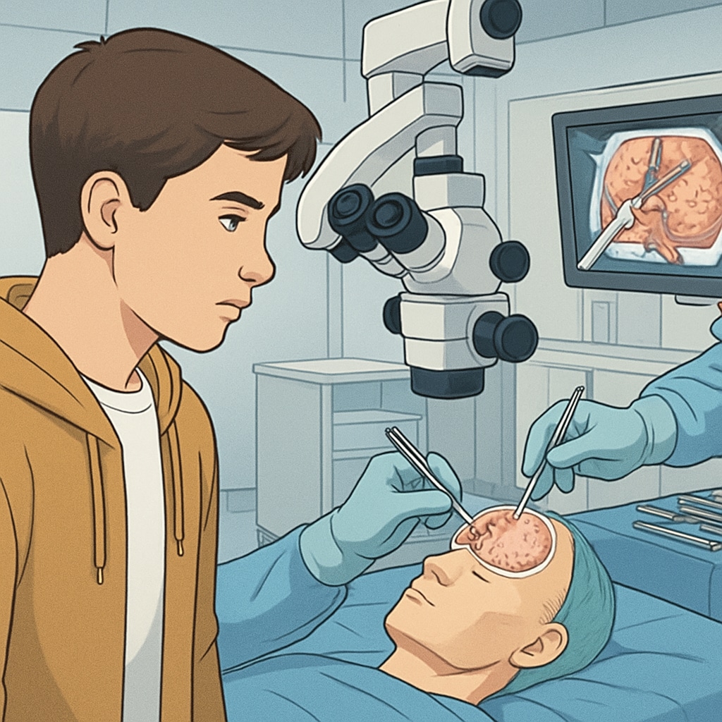 Aspiring neurosurgeon gaining practical experience in simulation lab