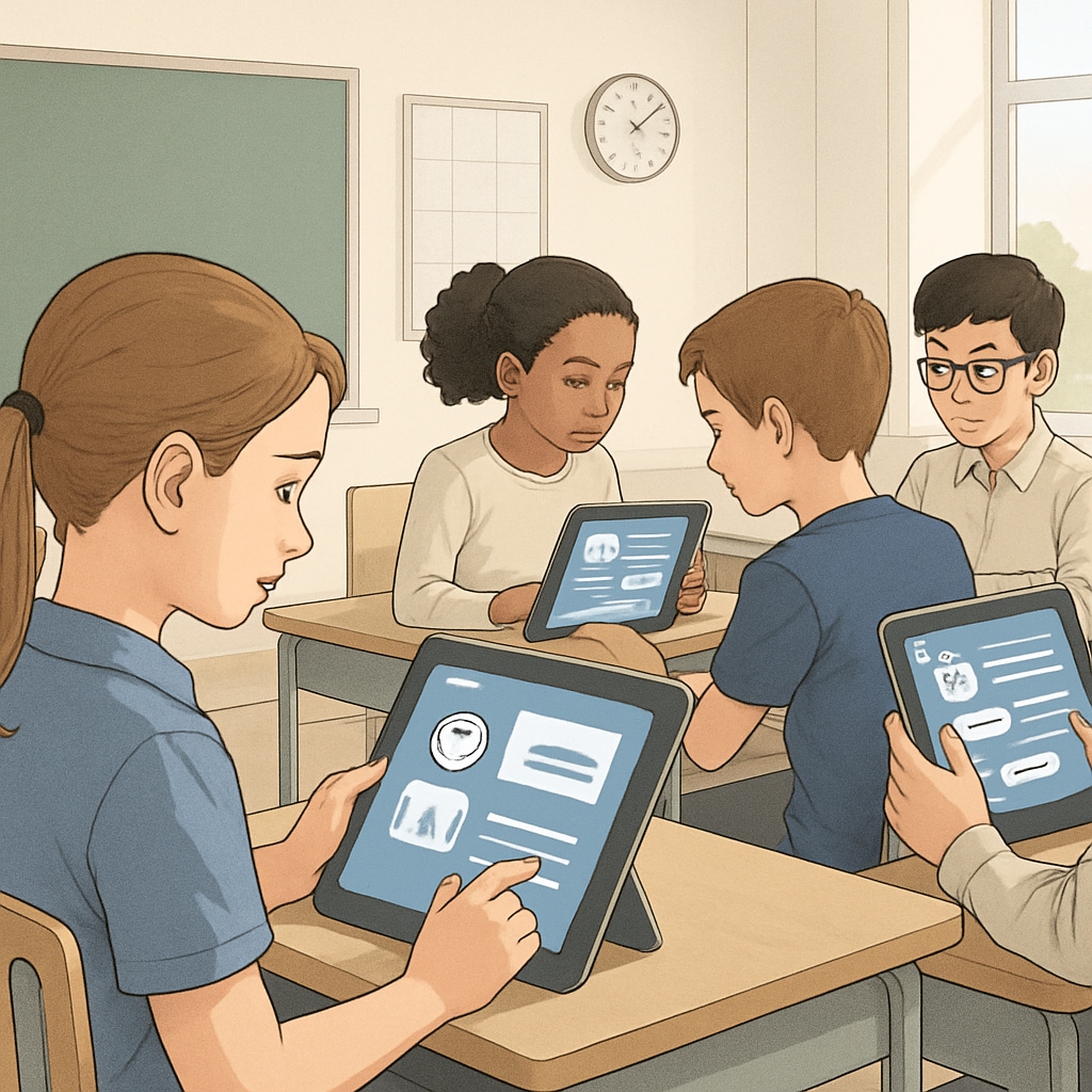 AI-powered education productivity app in classroom