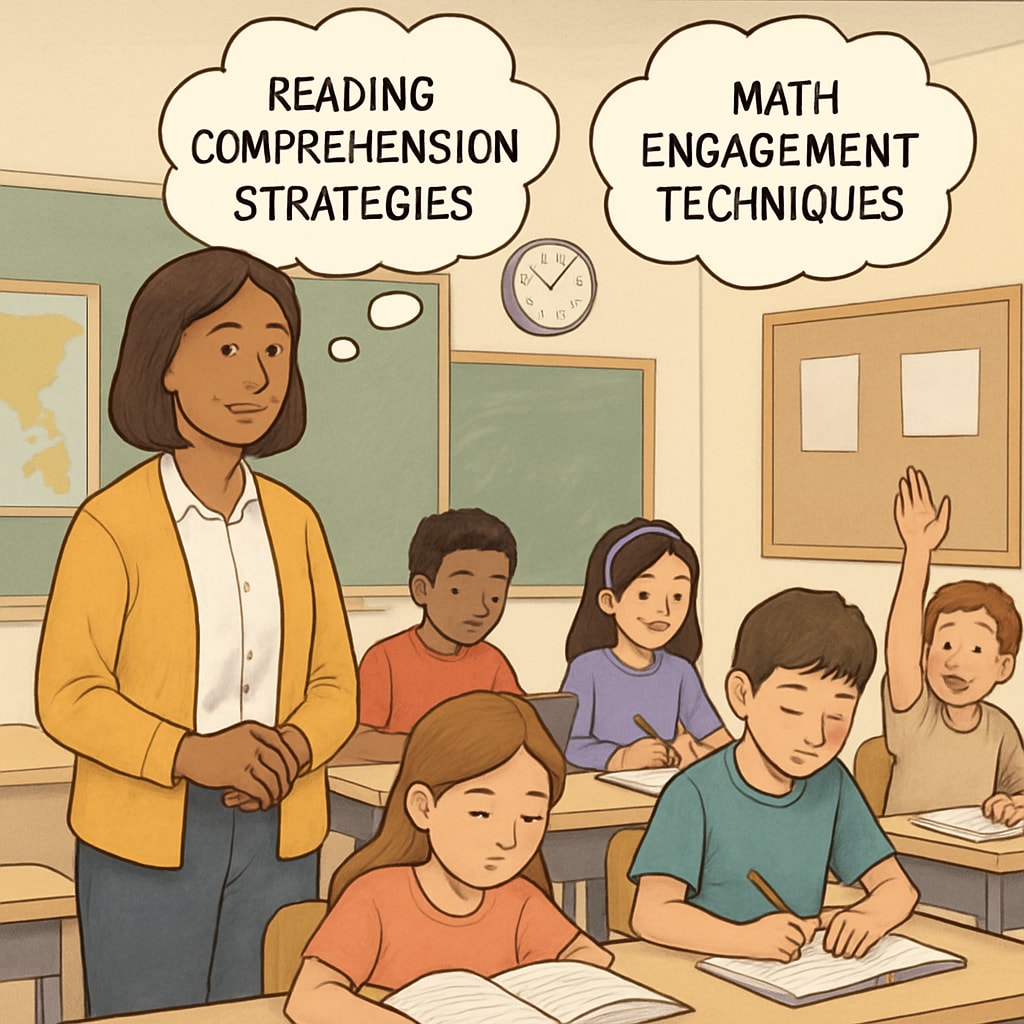 Teacher brainstorming research questions in K12 setting