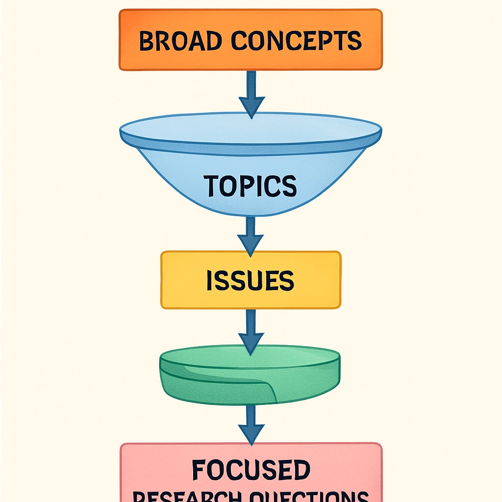 Research question formulation process visualization