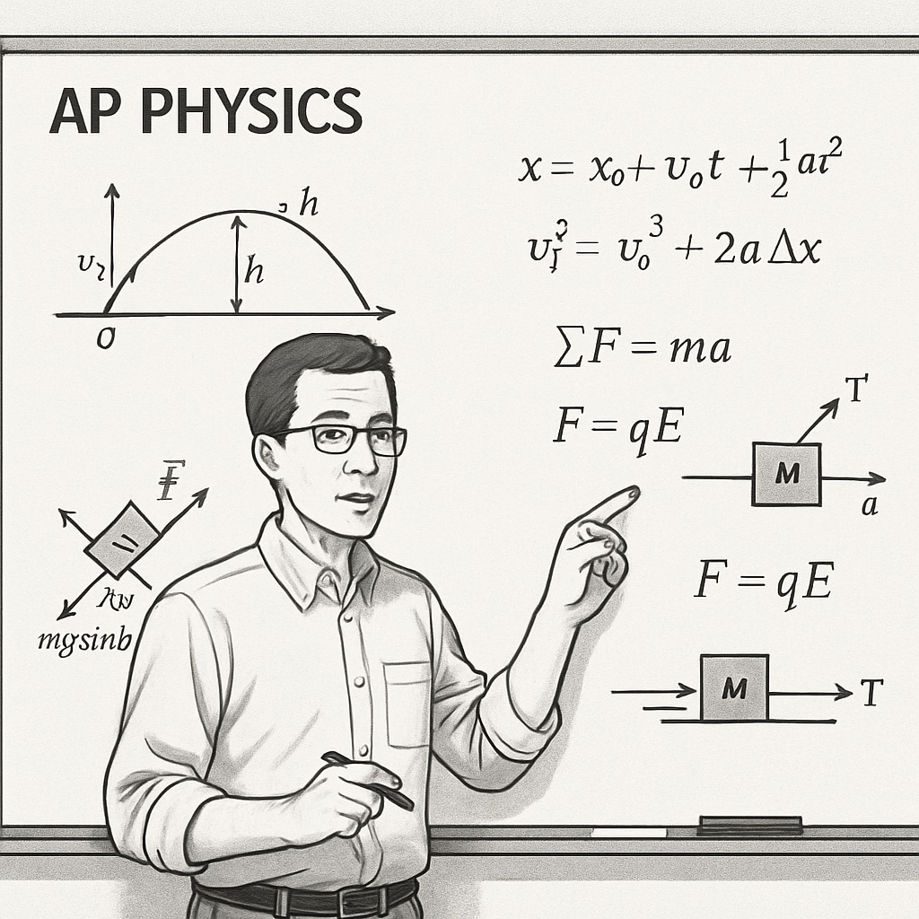AP Physics C teacher demonstrating proper instruction methods