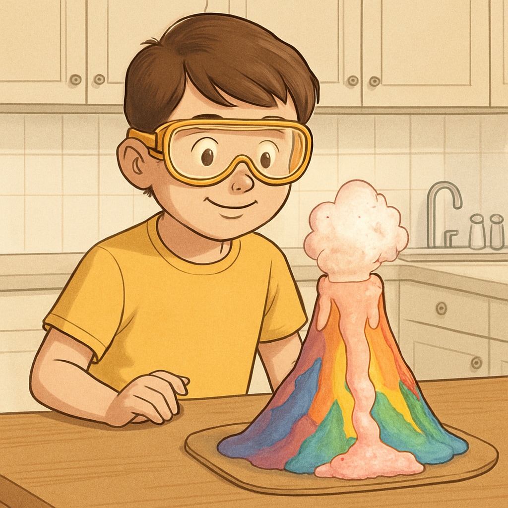 Kids conducting safe science experiments at home