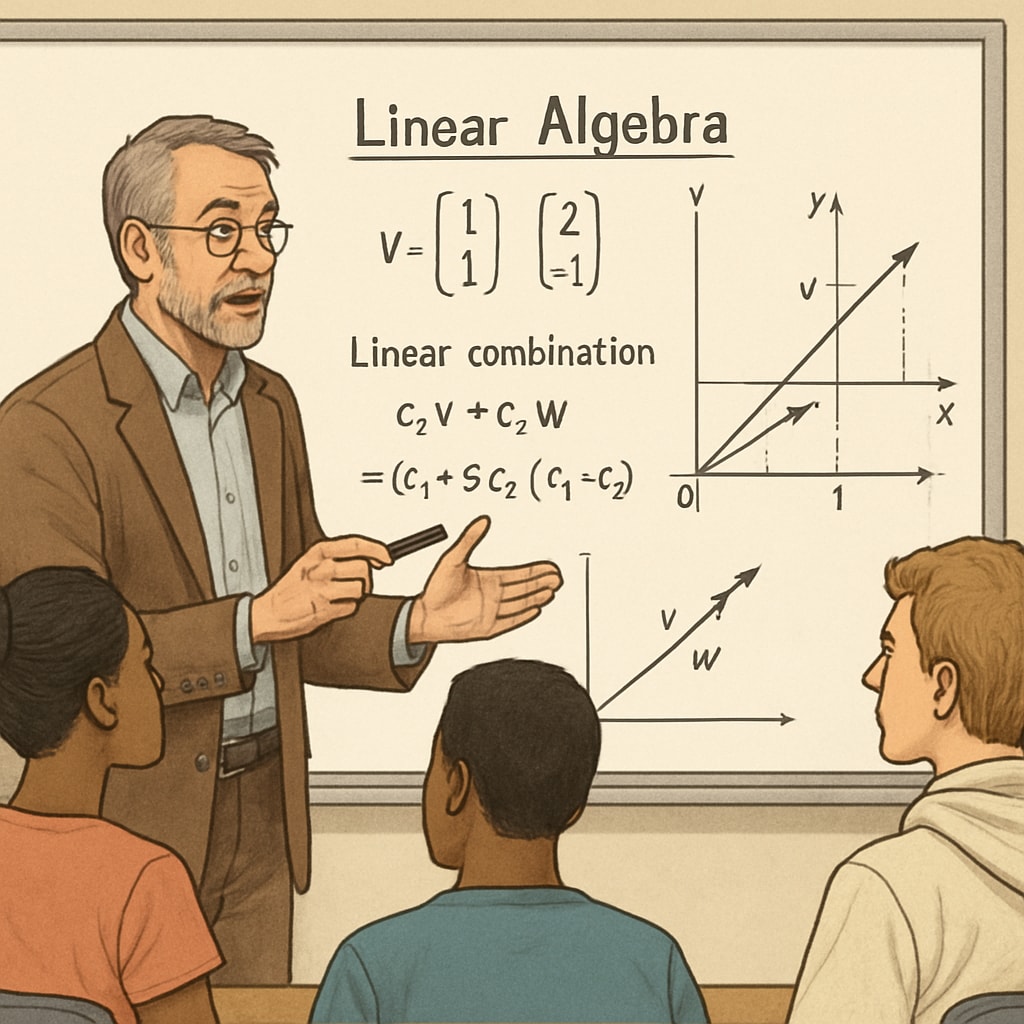 Quality math professor teaching biostatistics-relevant material