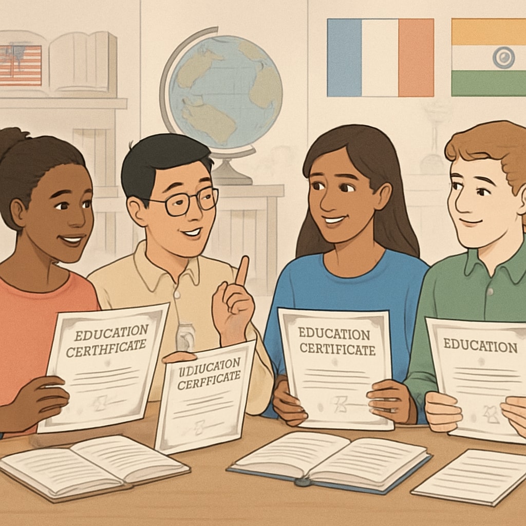 Students analyzing educational system disparities in university admission criteria
