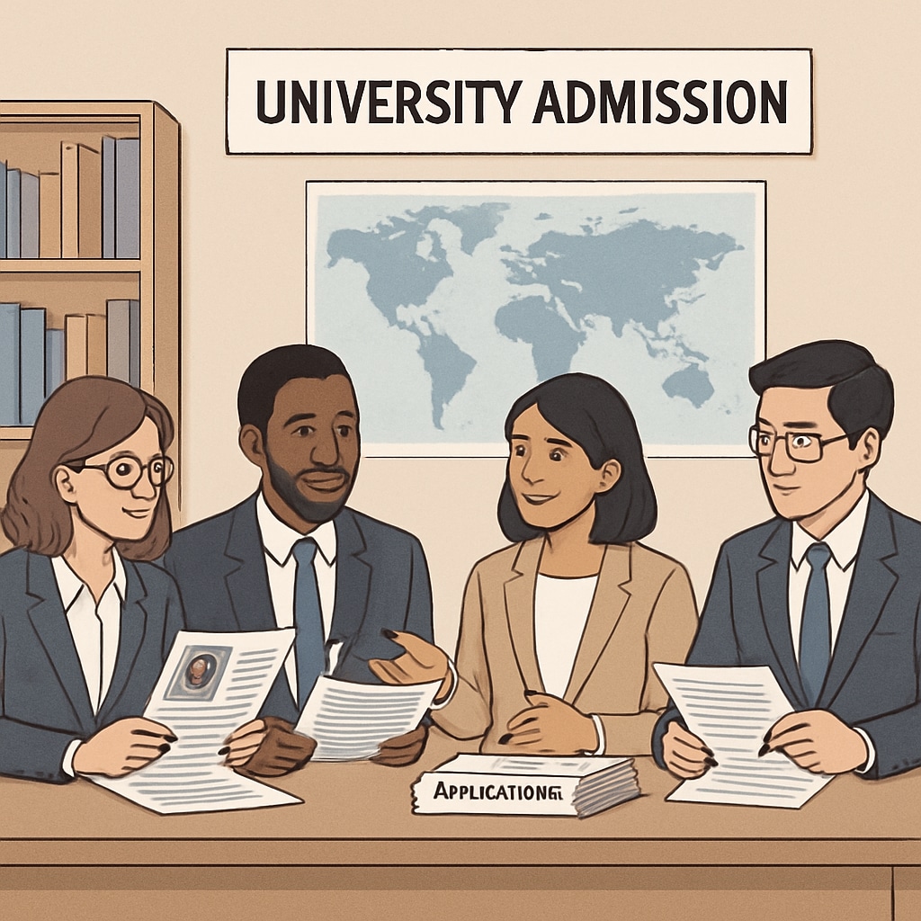 Admission officers evaluating university applications with different education systems