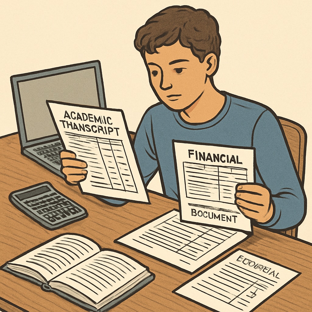 Student evaluating college credits and tuition debt for degree completion