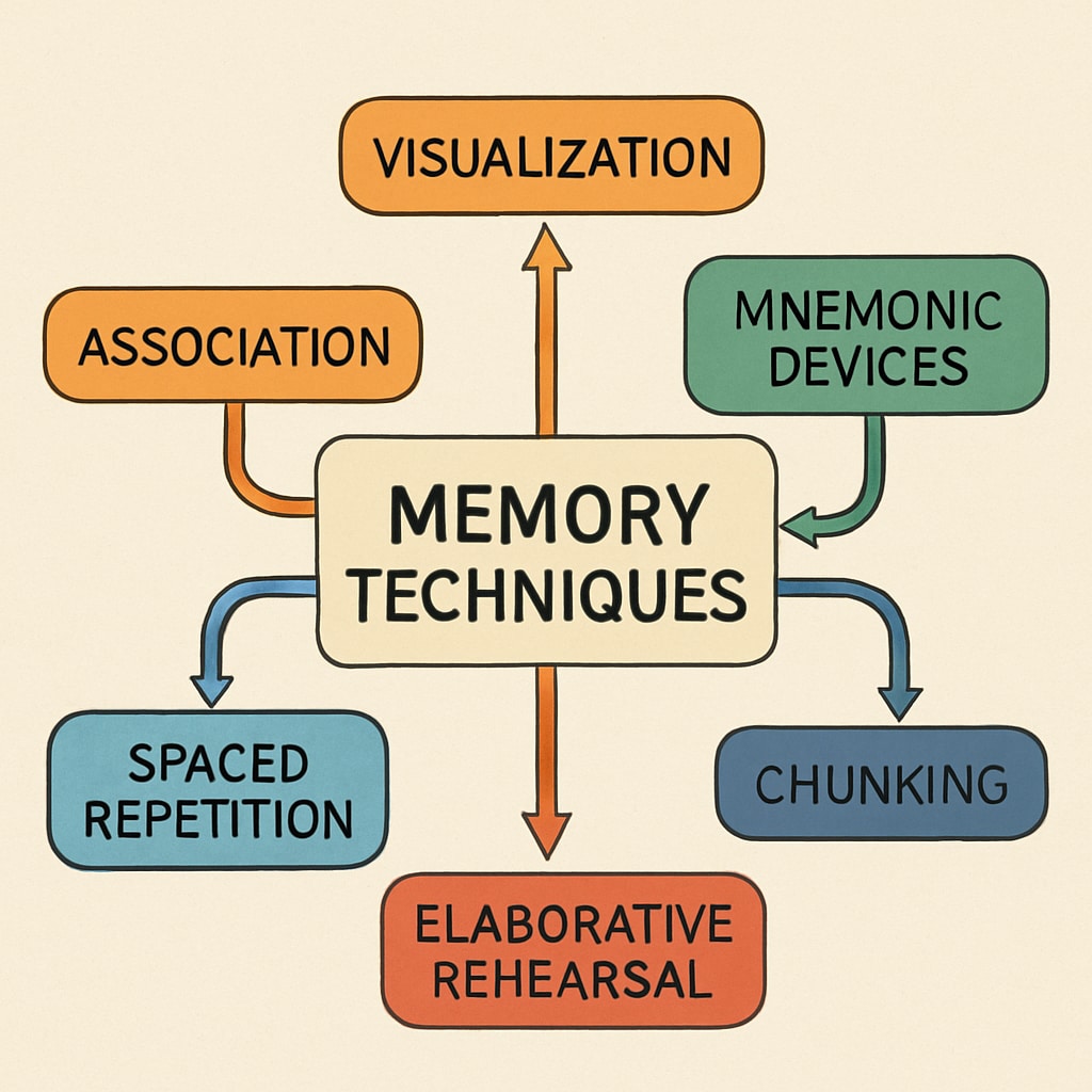 Visual representation of memory techniques for teen education