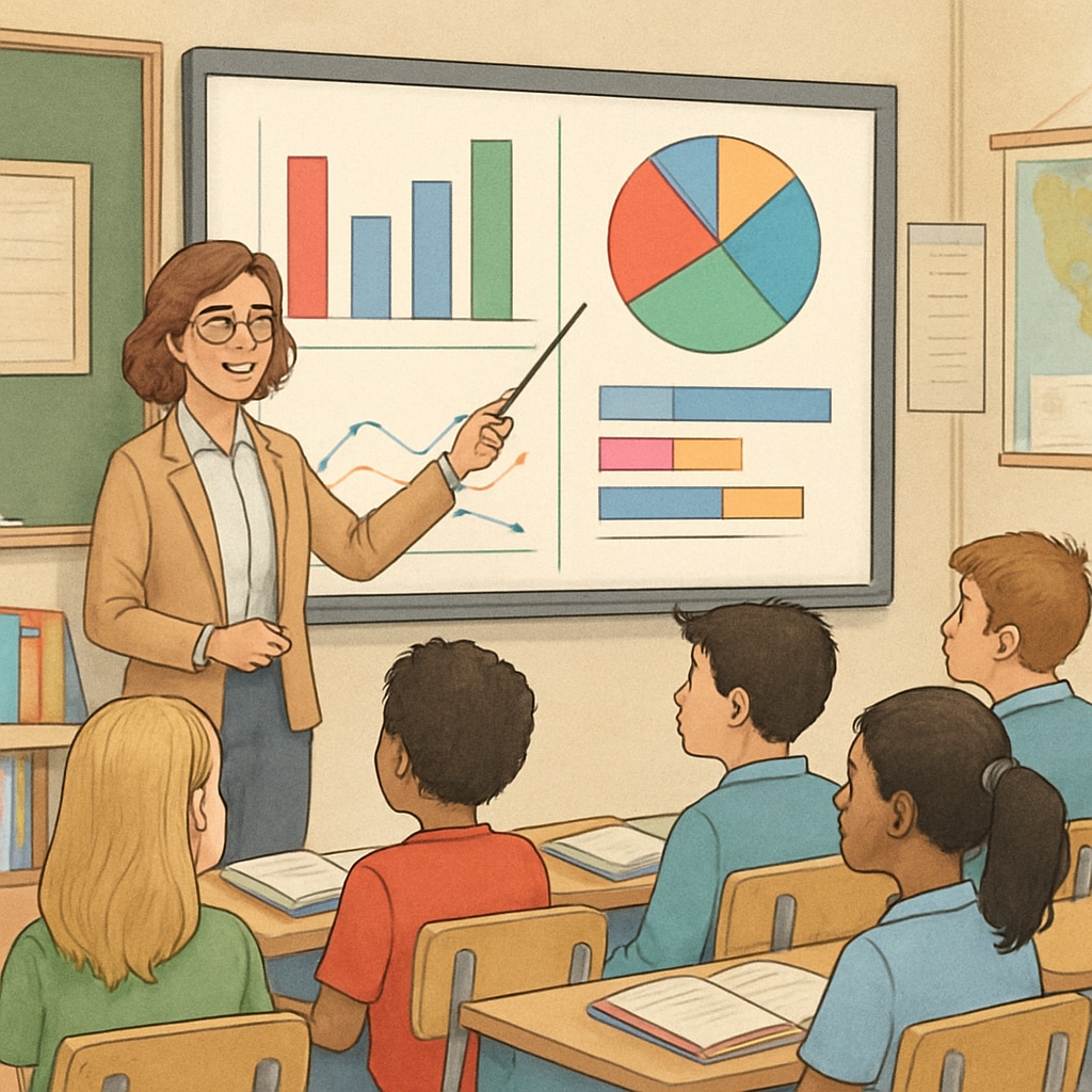 Teacher guiding academic assistance for media research questionnaires