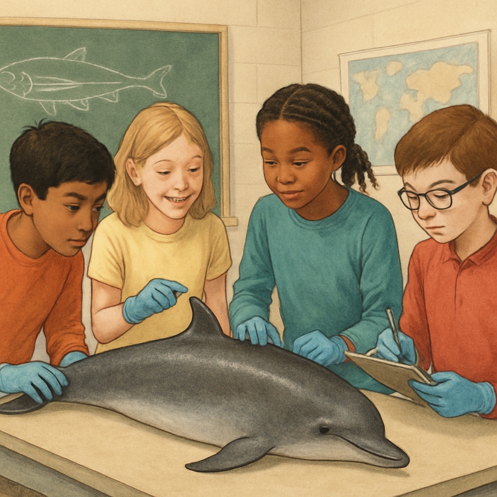 Interactive porpoise species learning in K12 science classroom
