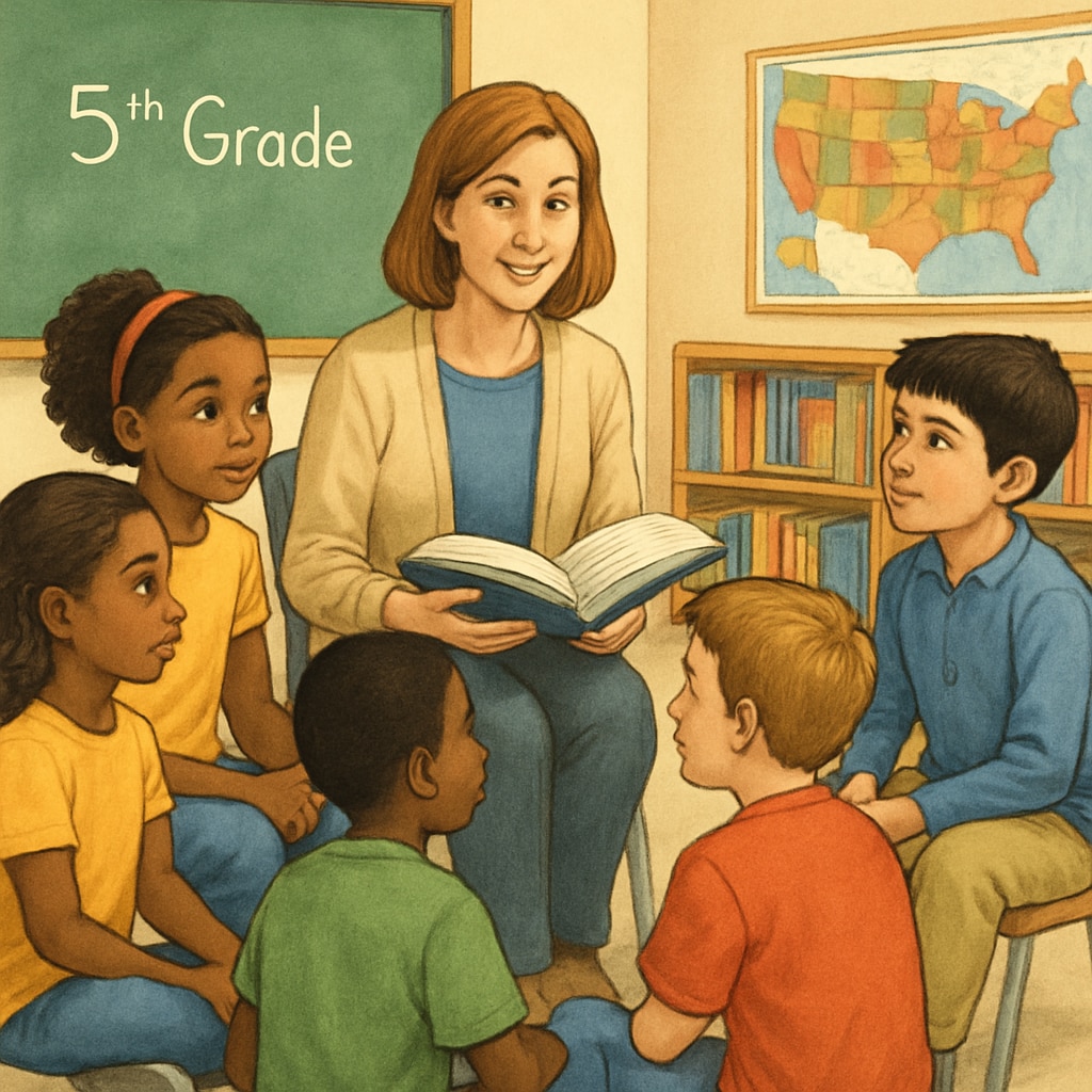 5th grade ELA classroom reading discussion