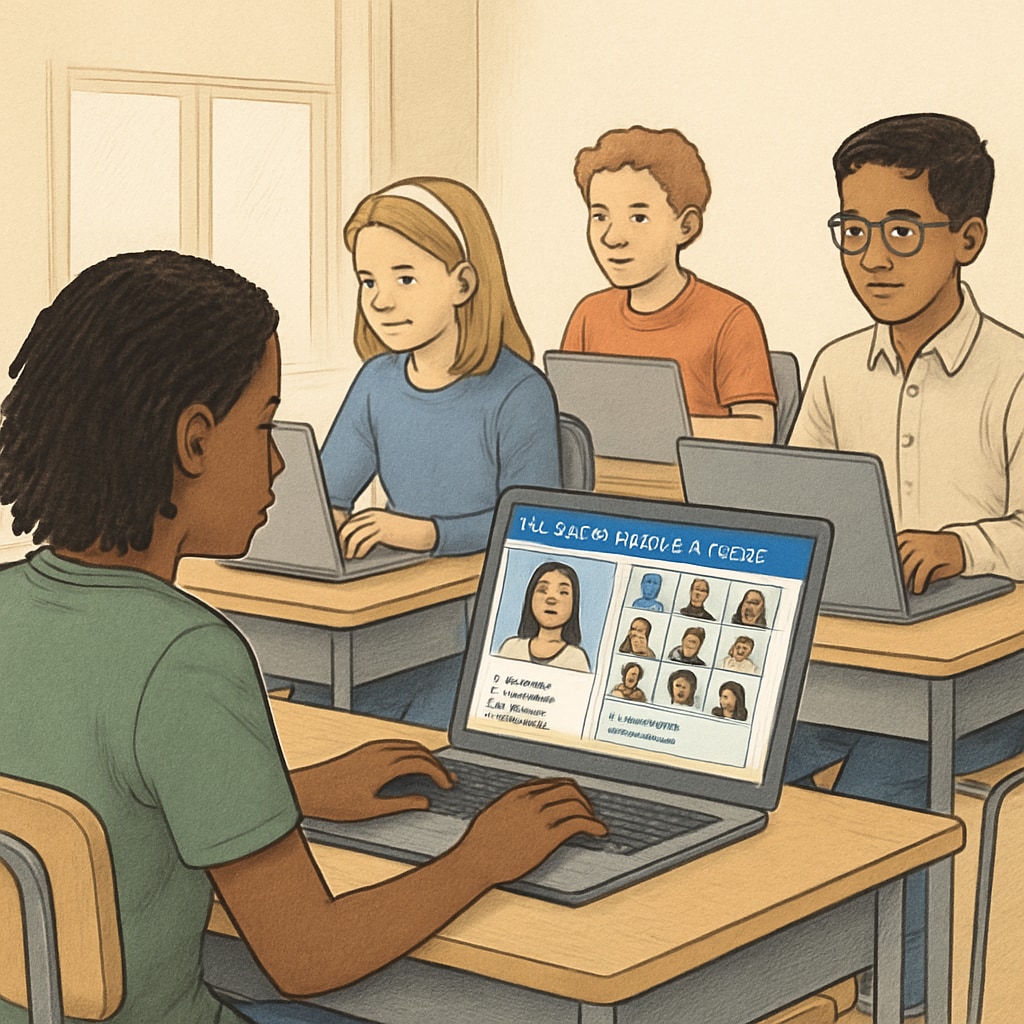Khan World School dual enrollment students in virtual classroom