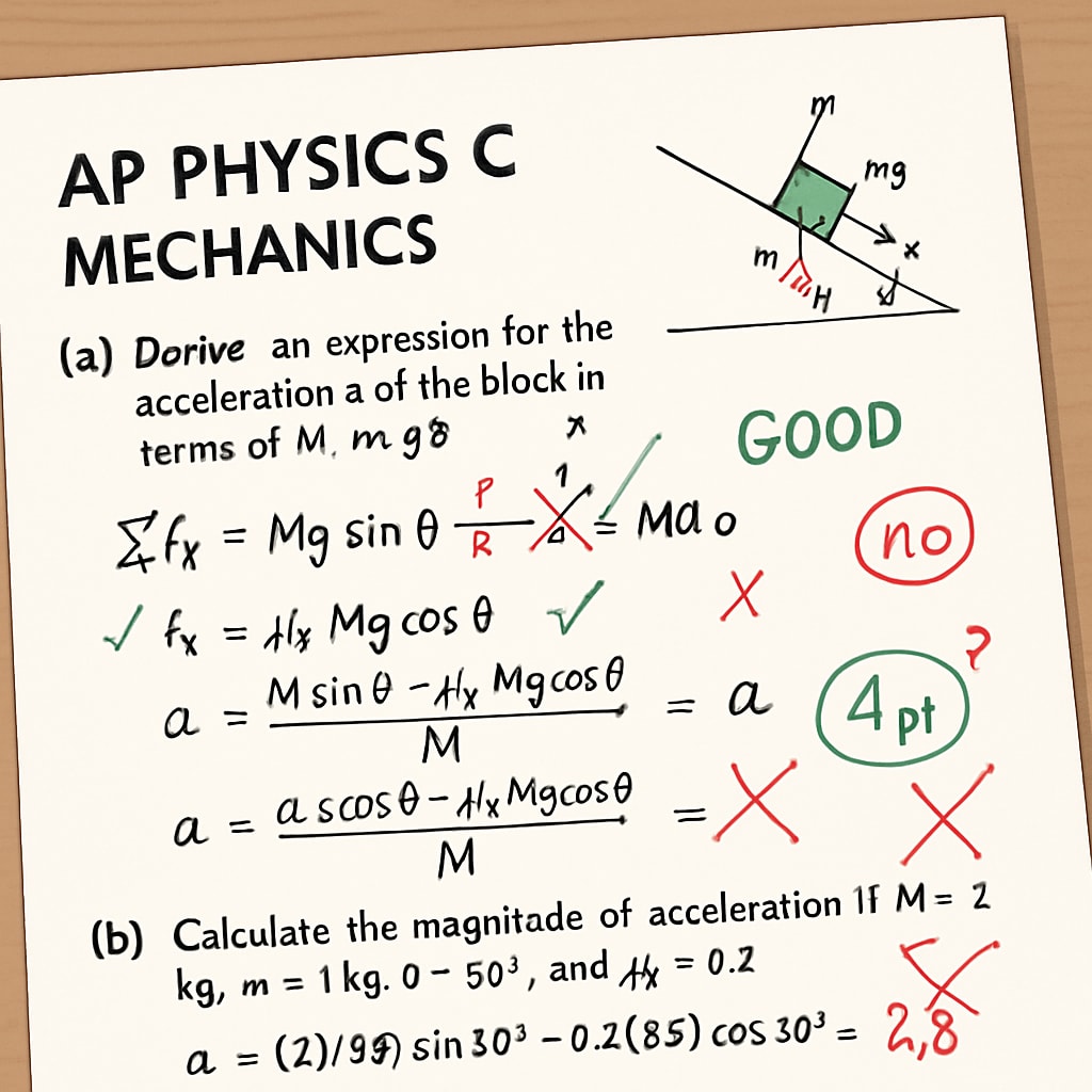 AP Physics C grading discrepancy example with teacher errors