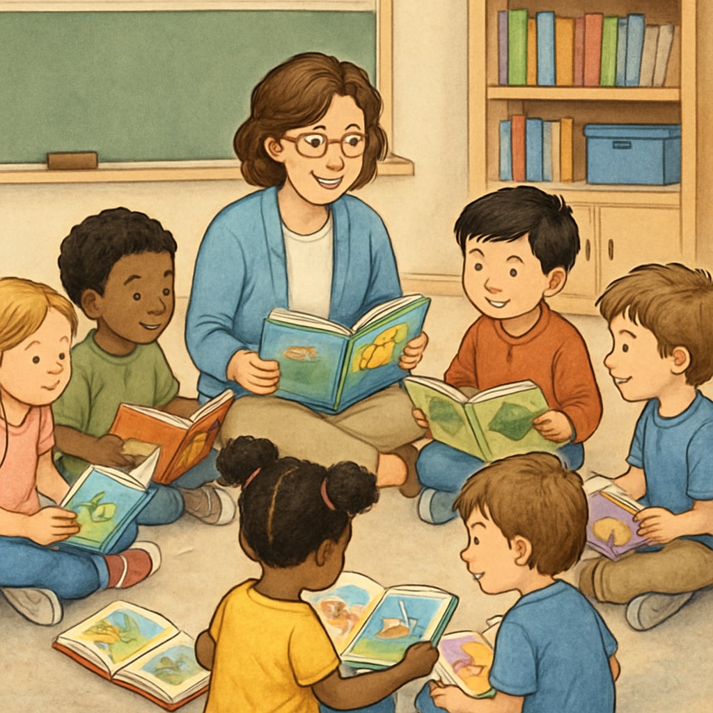 Whole language reading activity with children