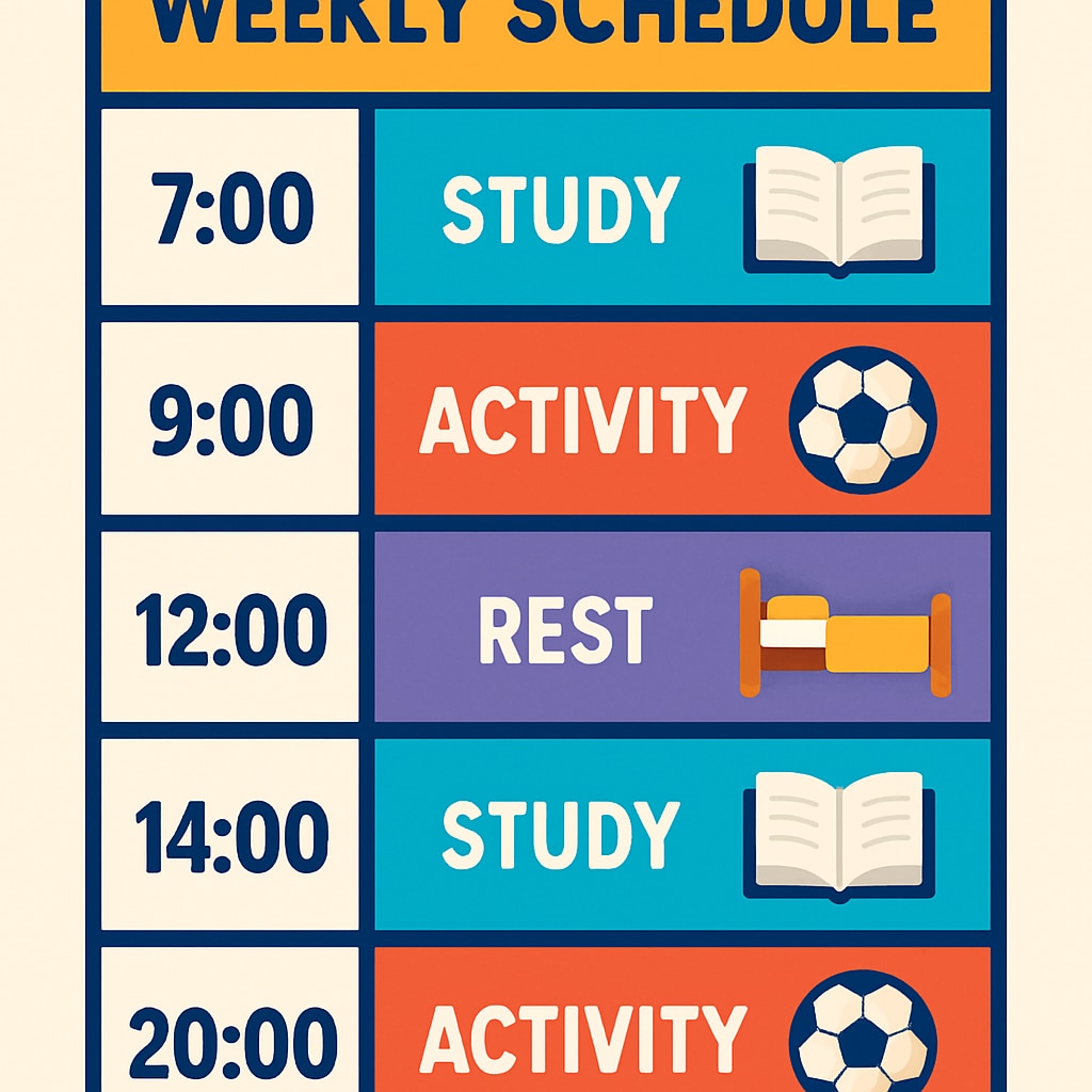Time management visual teaching aid