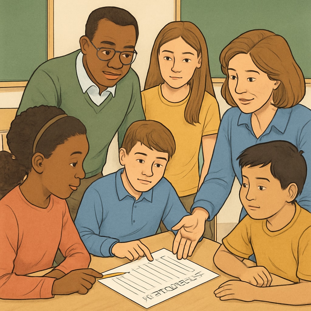 Students and teachers participating in an education research survey