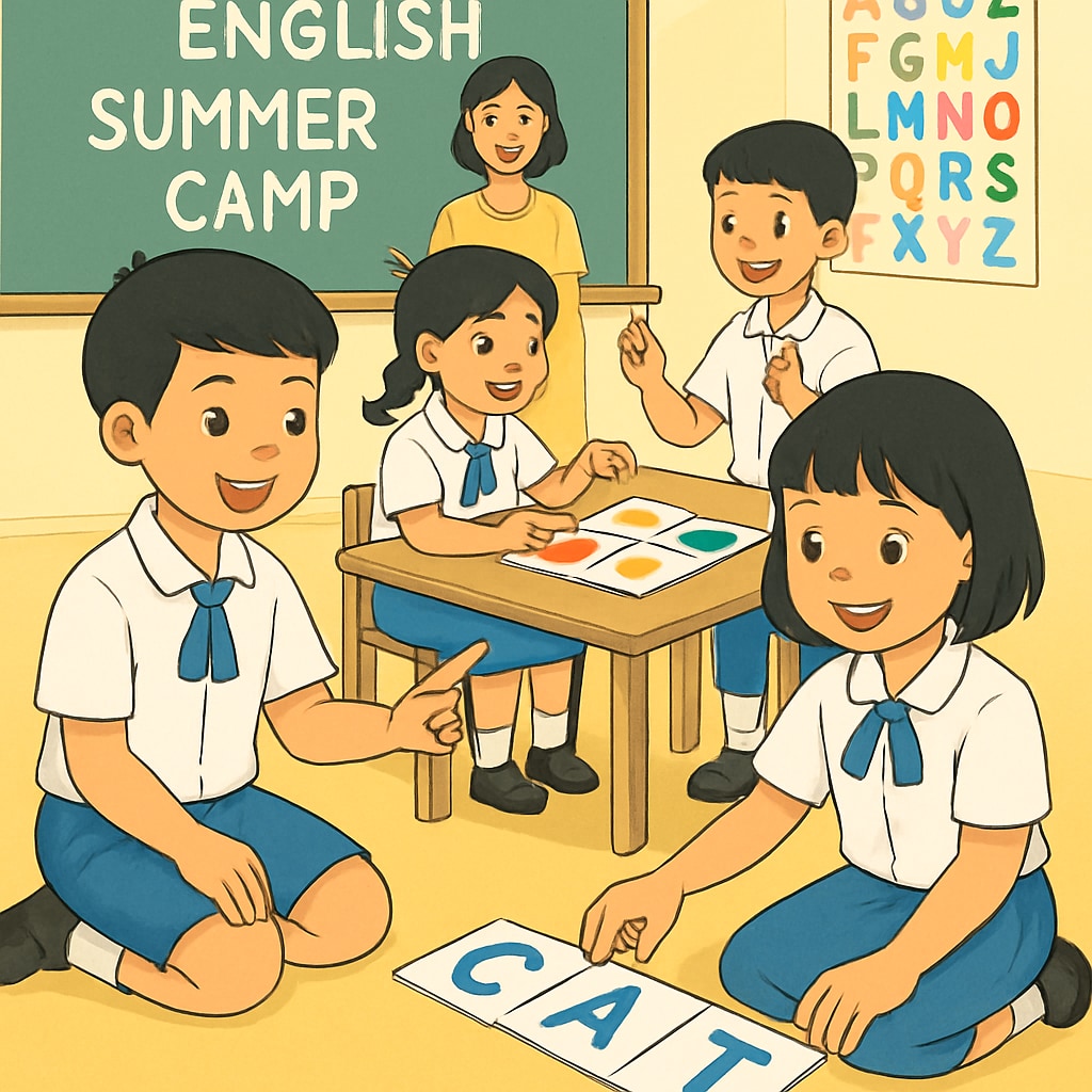 English learning activities at Thailand summer camp