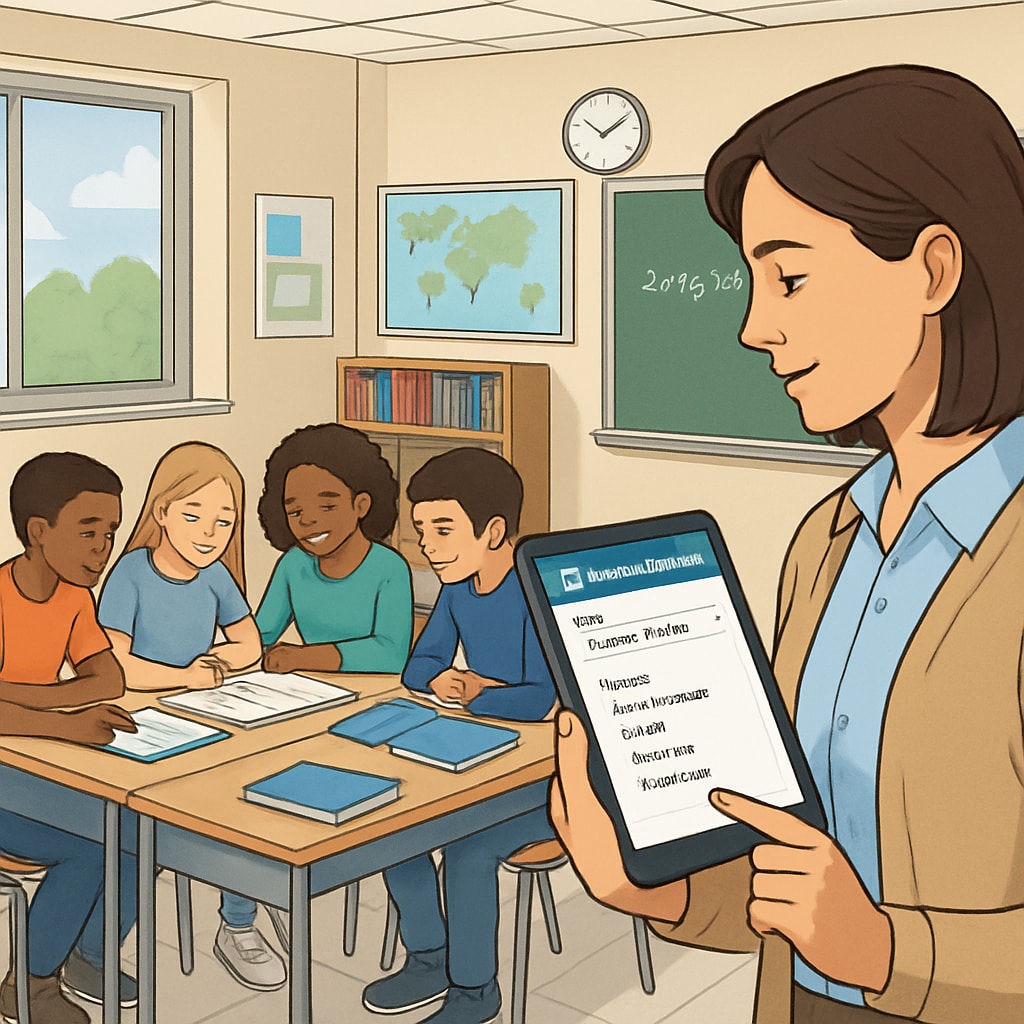 AI education tools in action during K12 classroom instruction