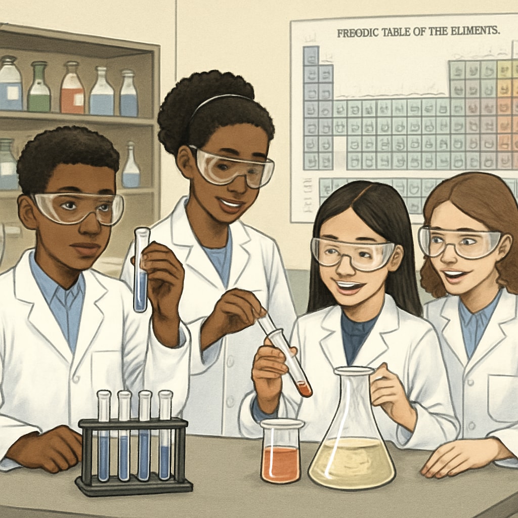 High school chemistry research project in progress