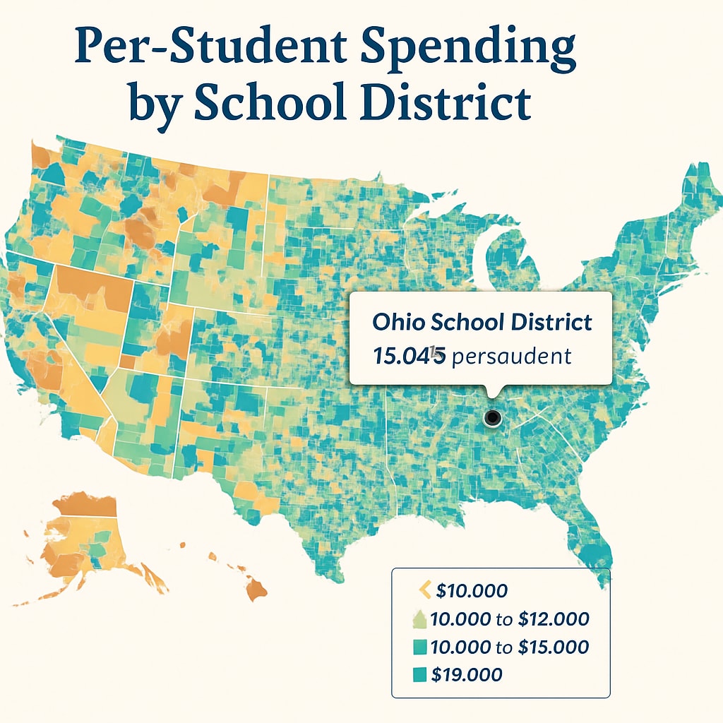 Geographic disparities in U.S. education spending per pupil