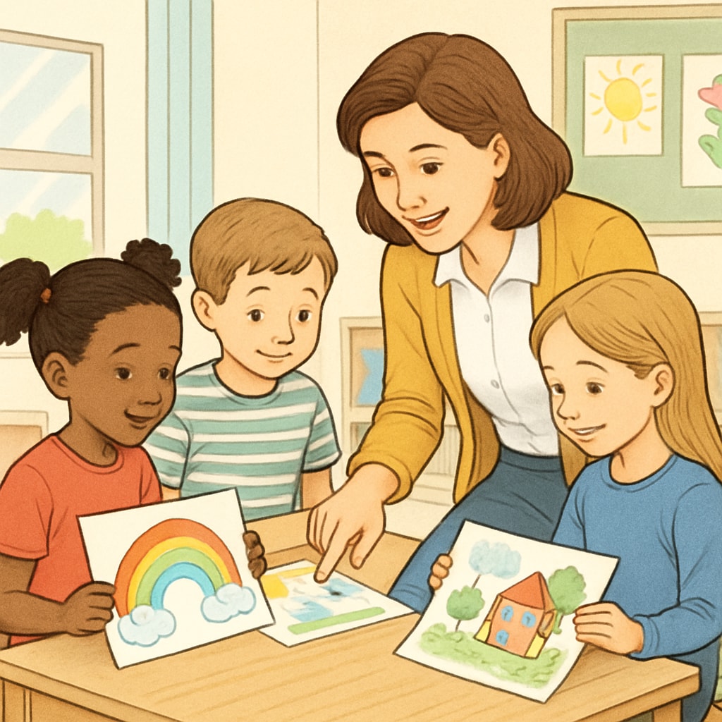 Teacher implementing progressive student evaluation techniques