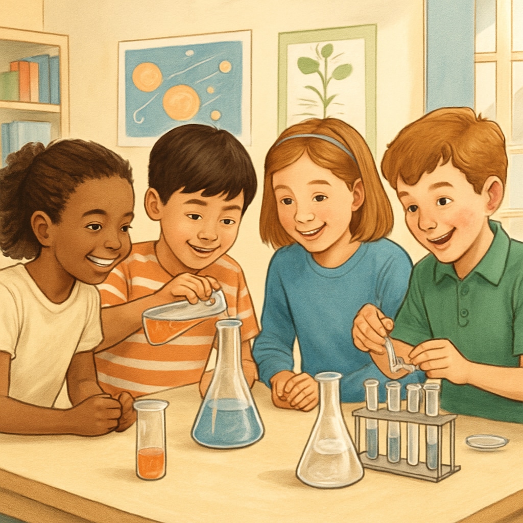 Privileged and economically disadvantaged students learning together in science class