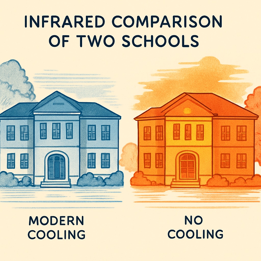 Temperature disparities between well-funded and under-resourced schools