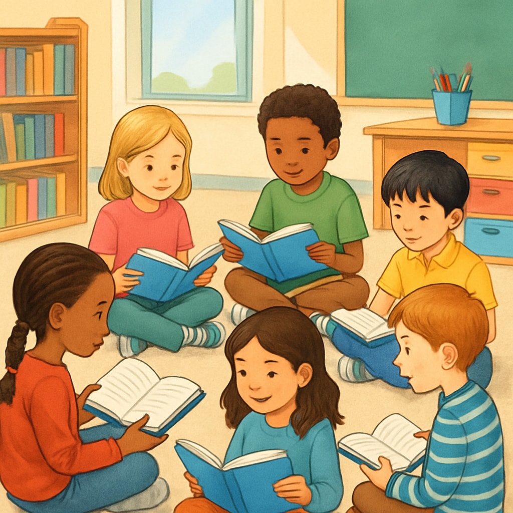 Children engaged in reading instruction based on education science