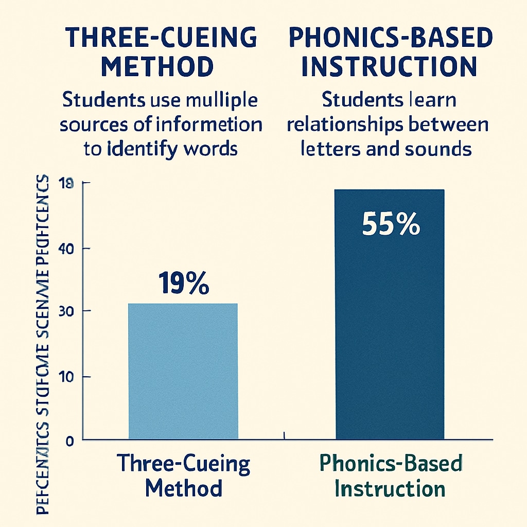 Reading instruction methods comparison infographic
