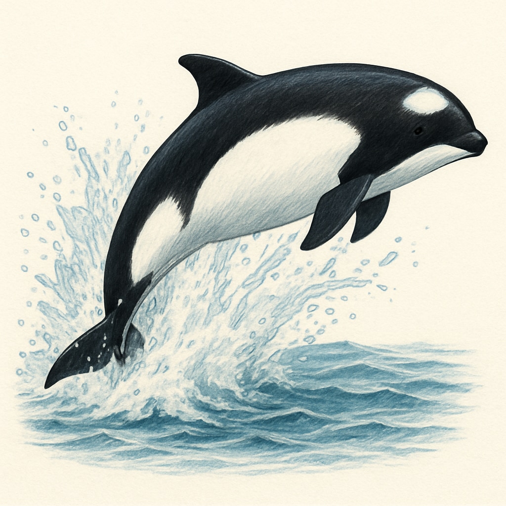 Dall’s porpoise species in action