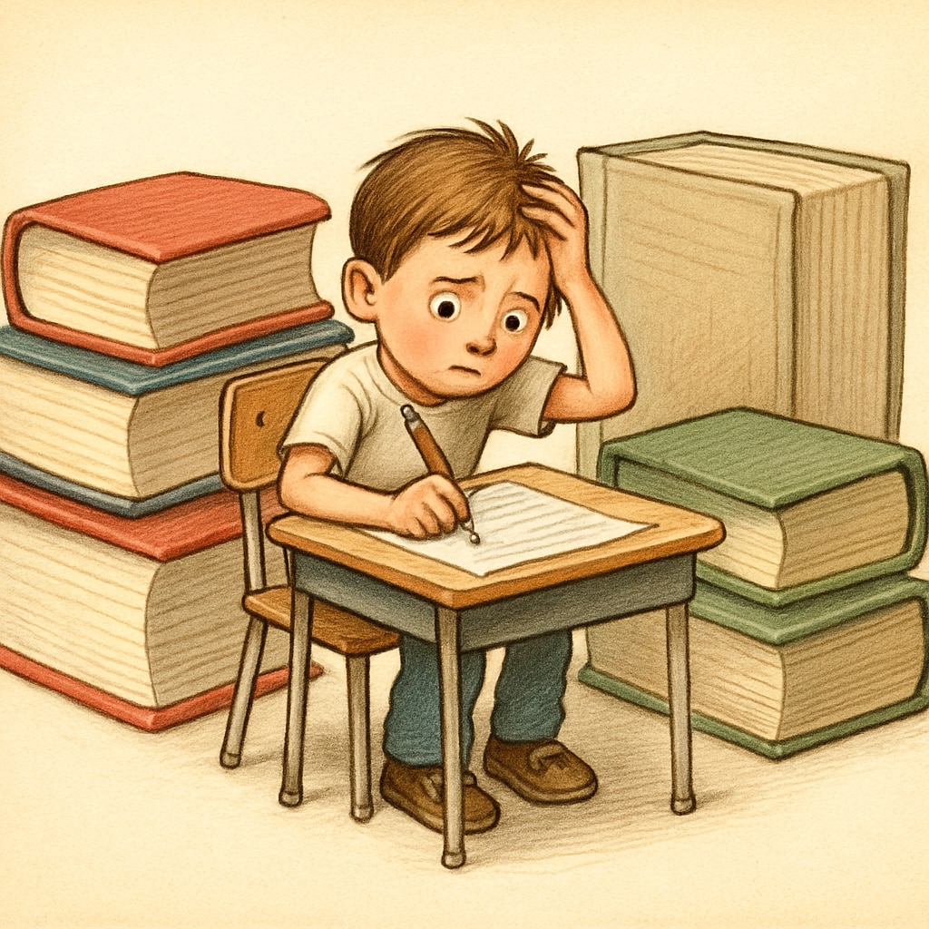 First grader experiencing college admissions pressure