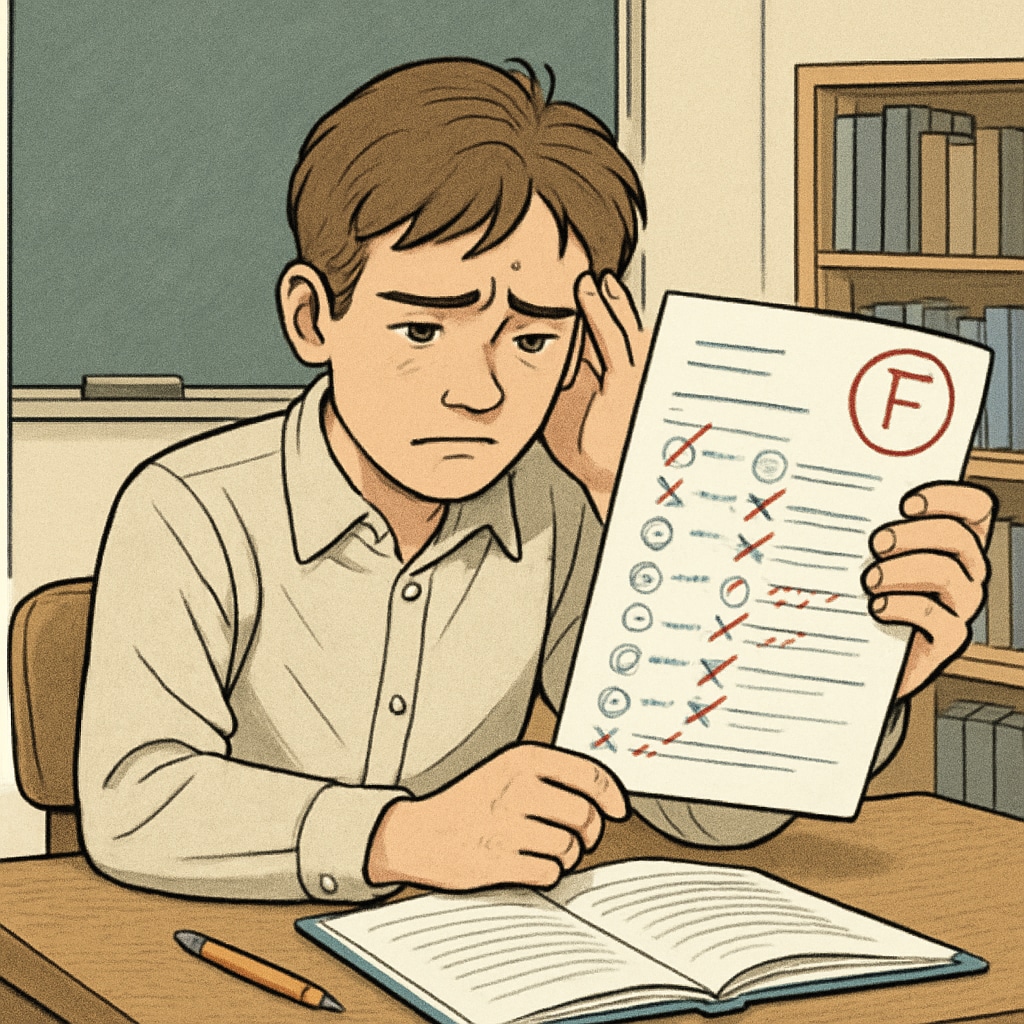 Student experiencing academic injustice from teacher grading errors