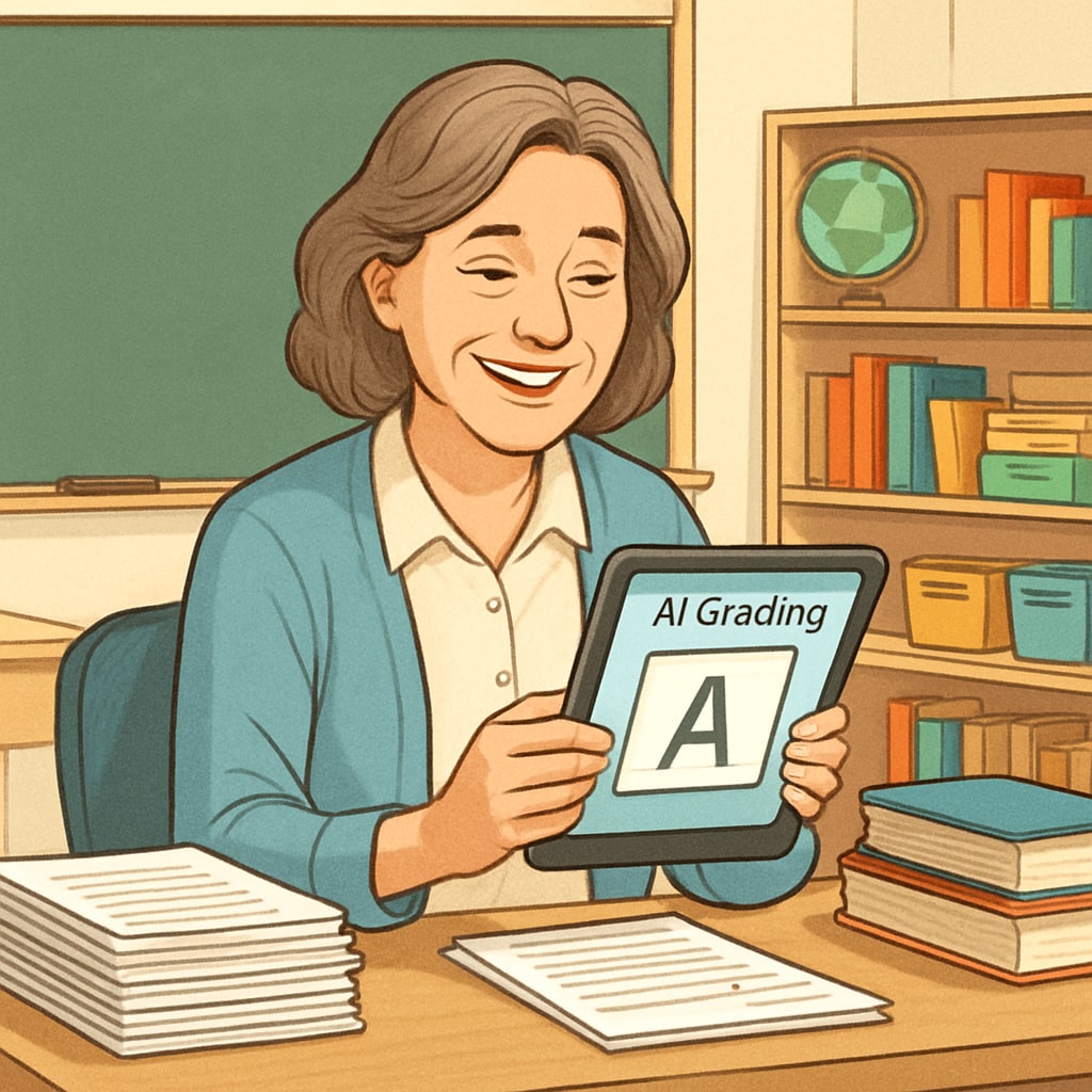 AI reducing teacher workload through automated grading