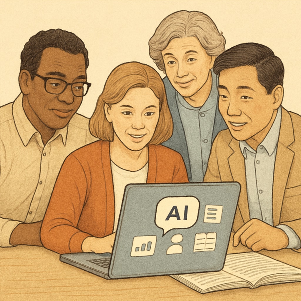 Teachers learning AI tools for educational efficiency