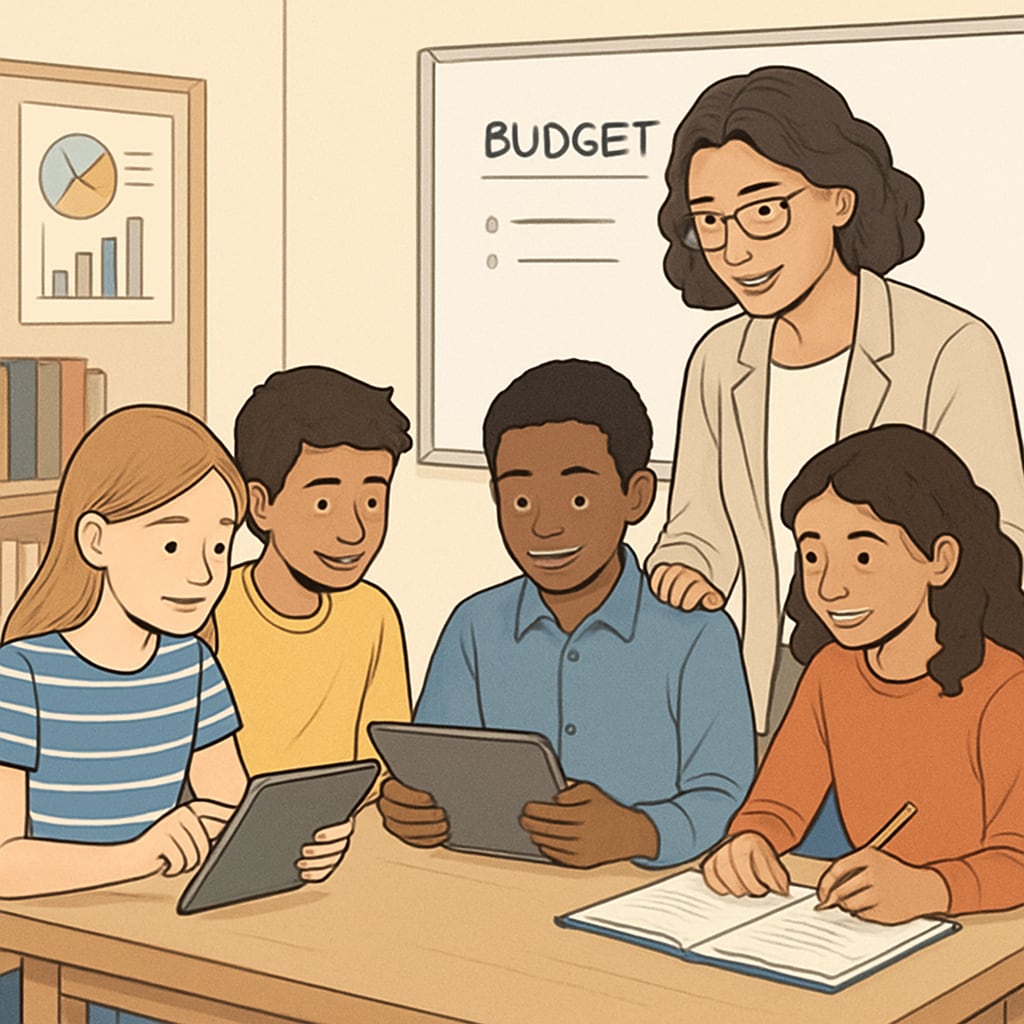 学校教育,财务管理,生活技能 - students learning financial literacy