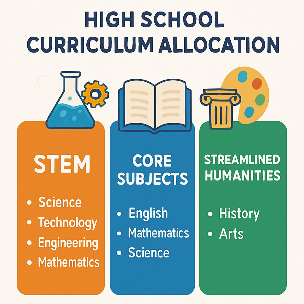 Visual representation of balanced curriculum structure