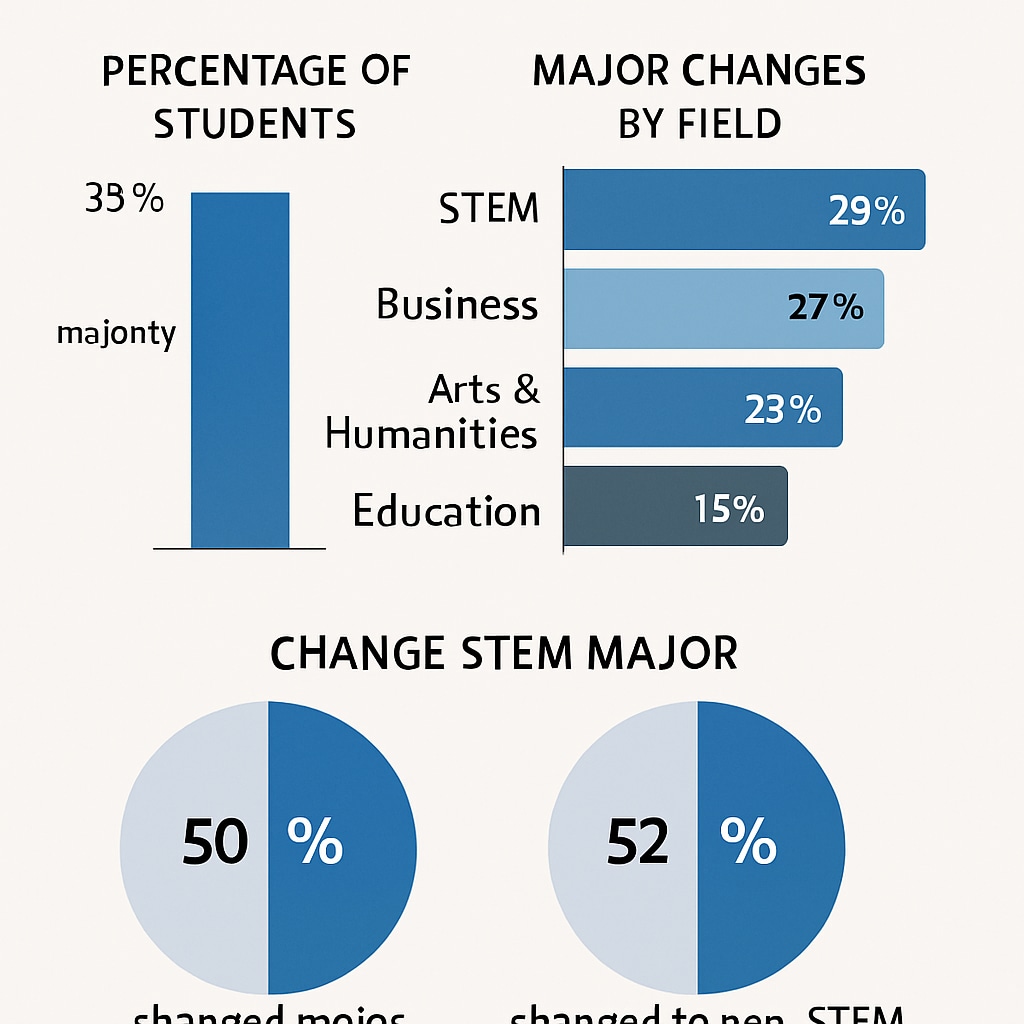 Data visualization about STEM major flexibility and change rates