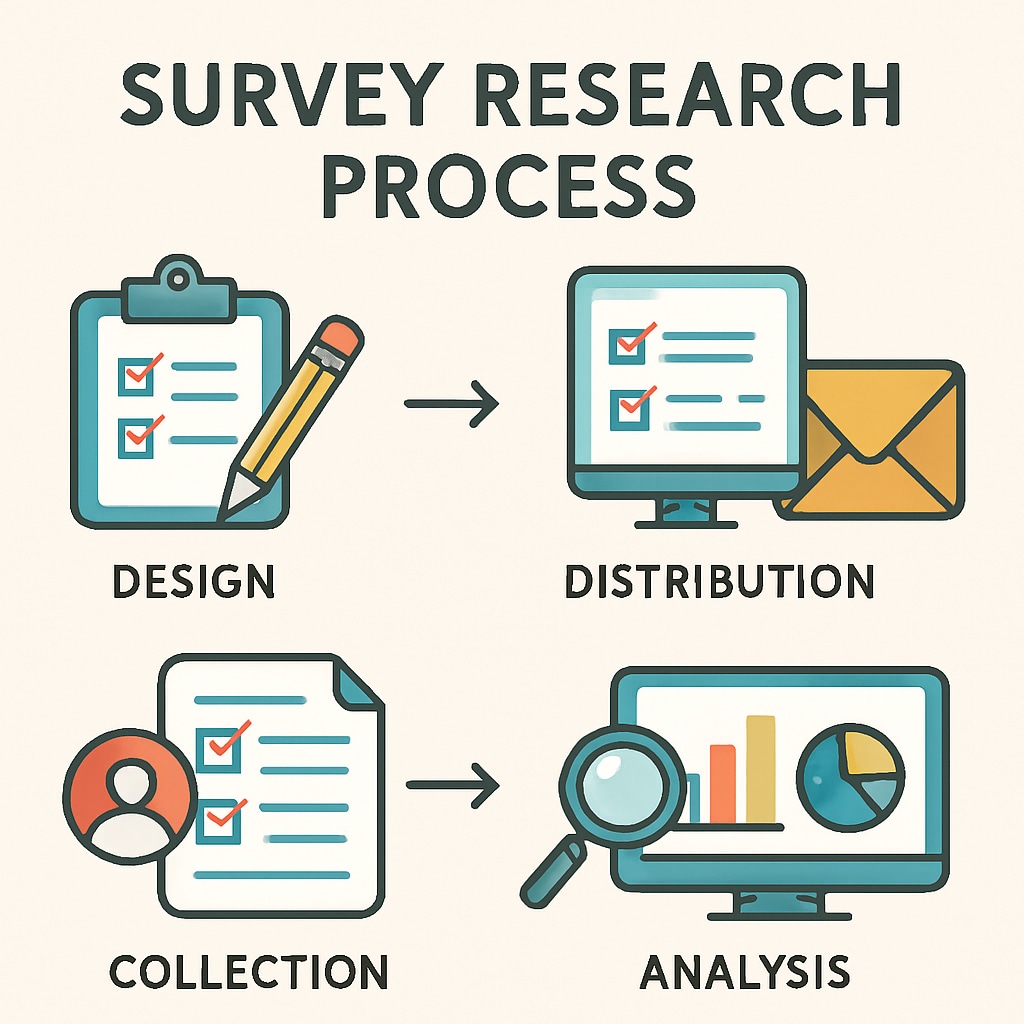 Media studies survey methodology infographic