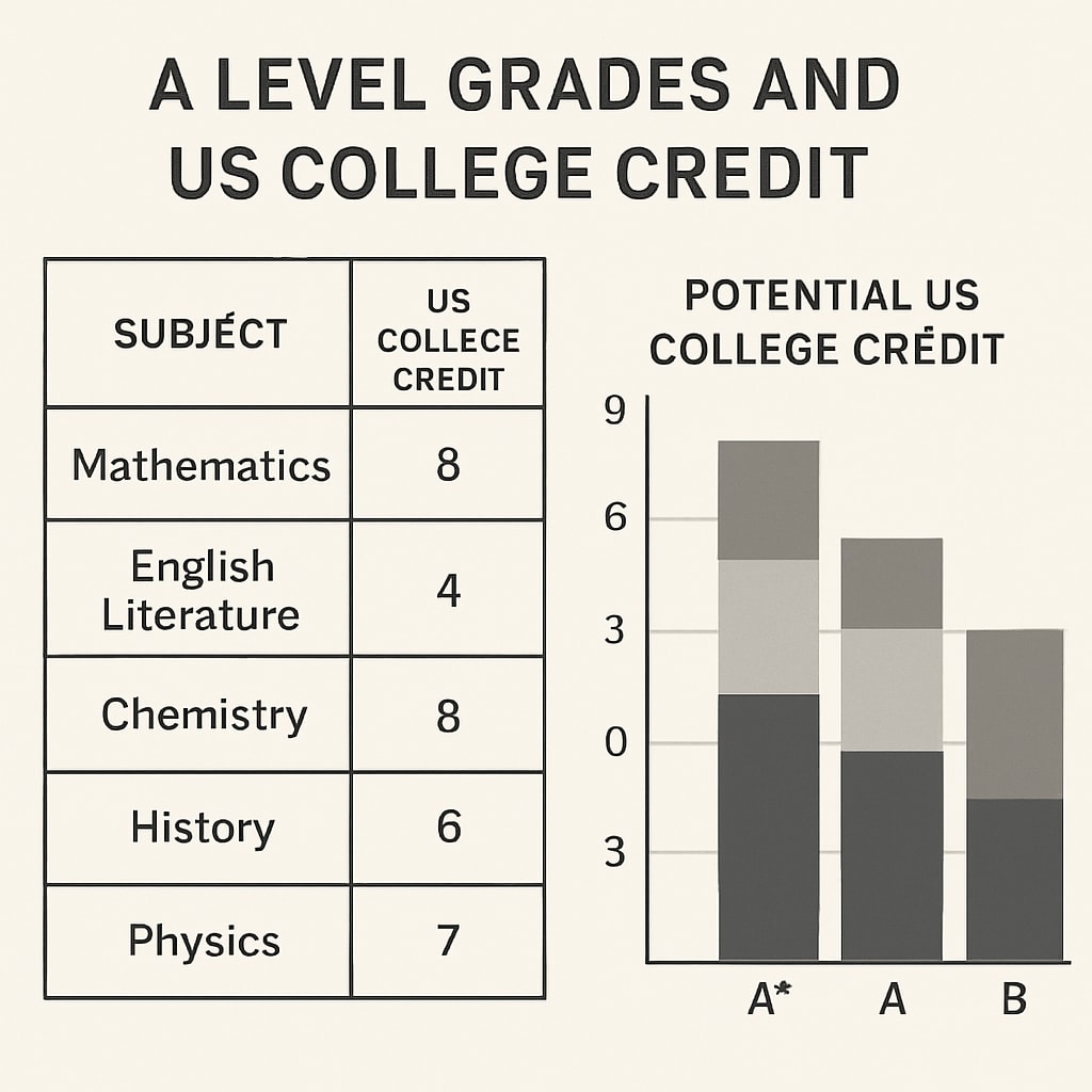 A Level to US credit conversion chart