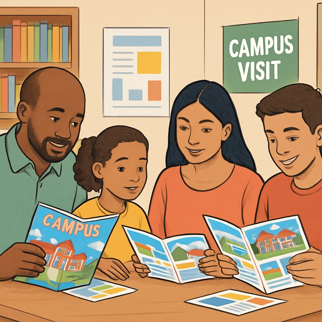 Parents evaluating school options for children's education