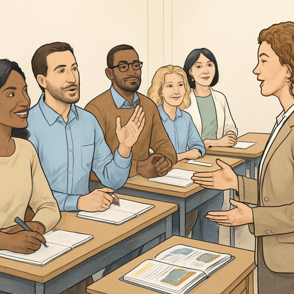 Adult learners participating in formal schooling environment