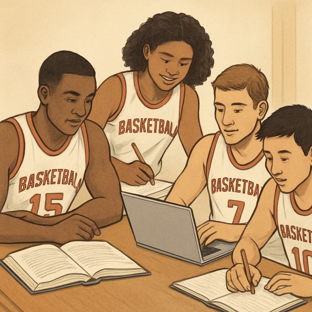 Student athletes maintaining academic integrity between sports commitments