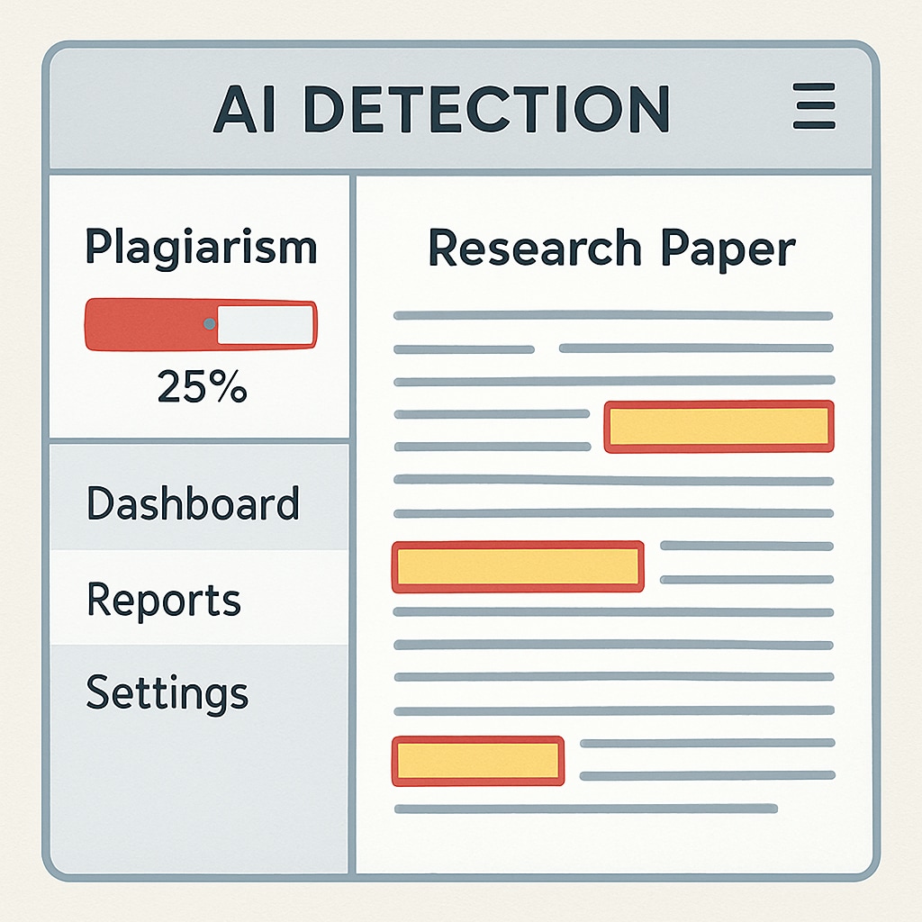 AI detection system verifying academic integrity for student athlete submissions