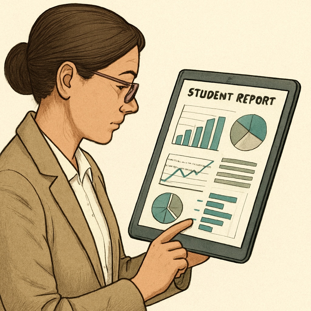 Teacher utilizing productivity applications with AI feedback