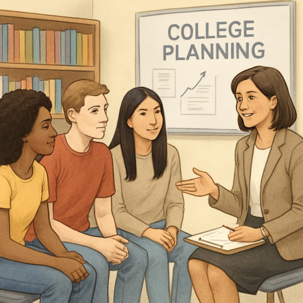 Guidance session for college-bound first-year students
