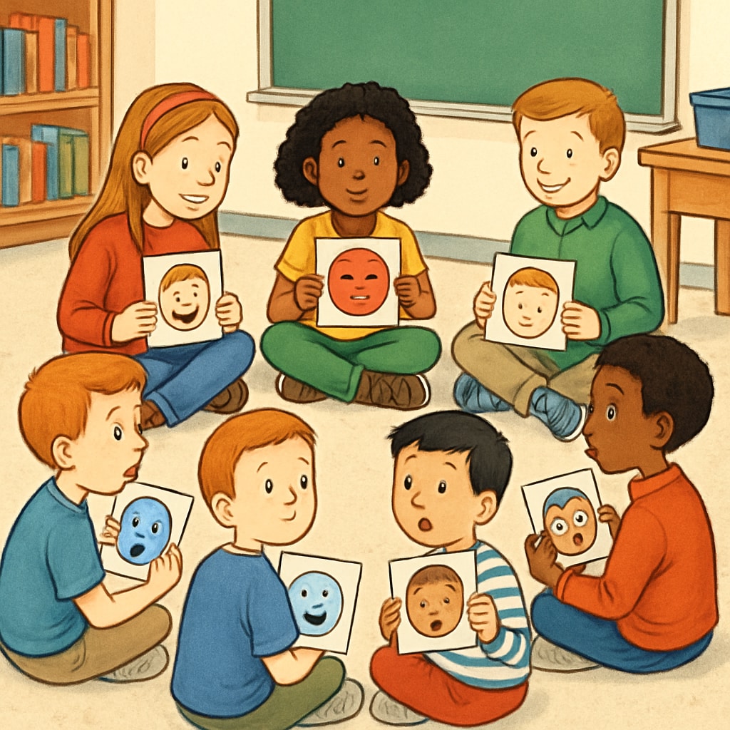 Emotional education activity for child development and emotional control