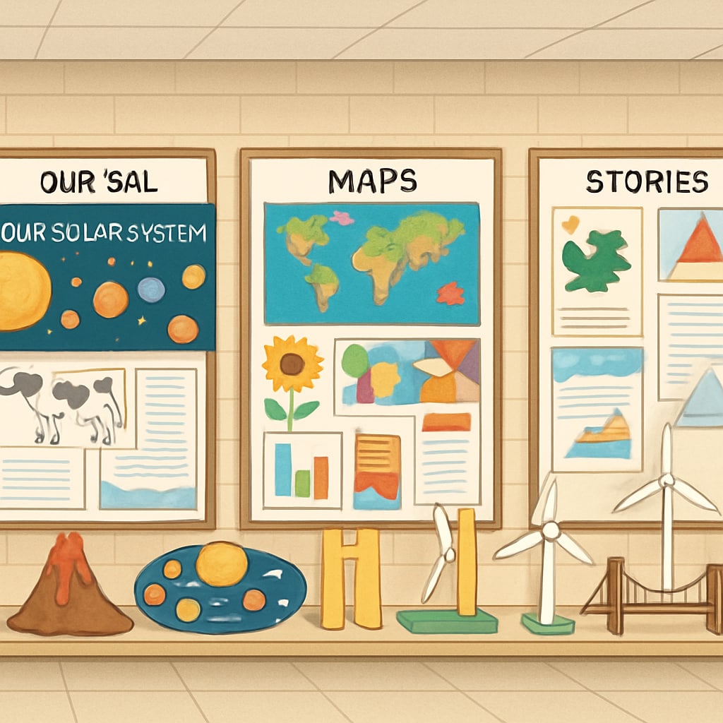 Elementary school quality assessment through student work displays