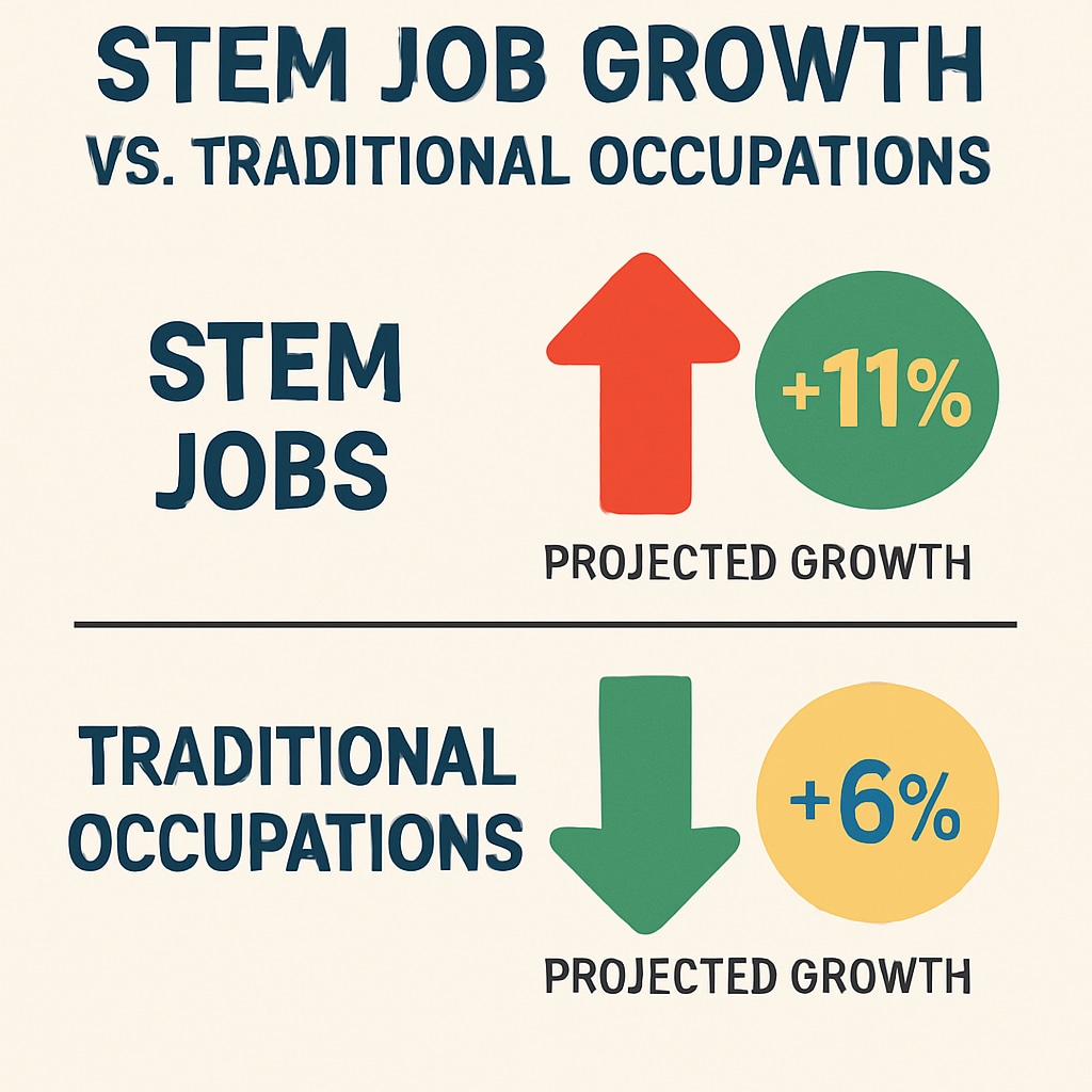 STEM career growth infographic for curriculum planning